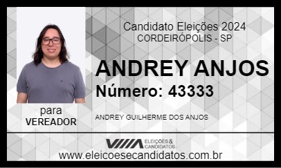 Candidato ANDREY ANJOS 2024 - CORDEIRÓPOLIS - Eleições