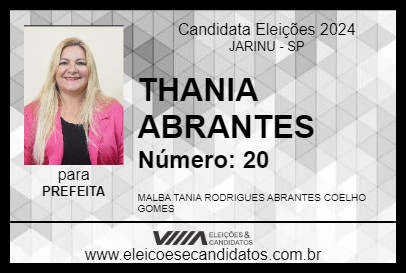 Candidato THANIA ABRANTES 2024 - JARINU - Eleições