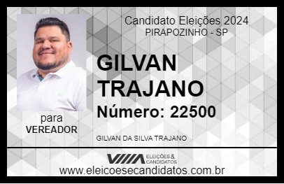 Candidato GILVAN TRAJANO 2024 - PIRAPOZINHO - Eleições