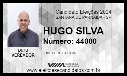 Candidato HUGO  SILVA 2024 - SANTANA DE PARNAÍBA - Eleições