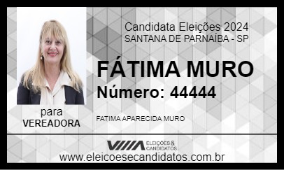 Candidato FÁTIMA MURO 2024 - SANTANA DE PARNAÍBA - Eleições