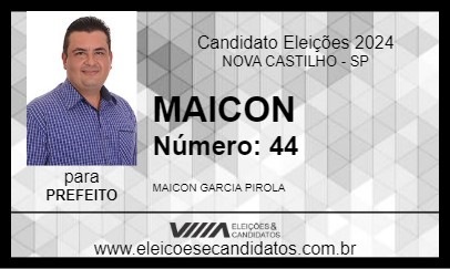 Candidato MAICON 2024 - NOVA CASTILHO - Eleições