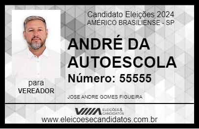 Candidato ANDRÉ DA AUTOESCOLA 2024 - AMÉRICO BRASILIENSE - Eleições