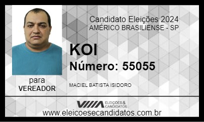 Candidato KOI 2024 - AMÉRICO BRASILIENSE - Eleições