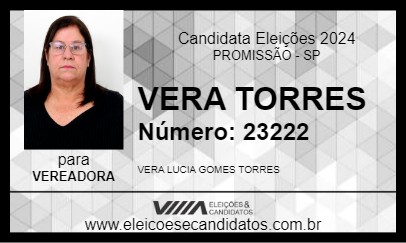 Candidato VERA TORRES 2024 - PROMISSÃO - Eleições