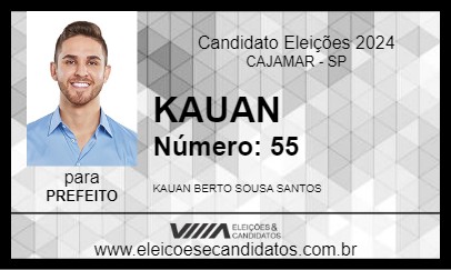 Candidato KAUAN 2024 - CAJAMAR - Eleições