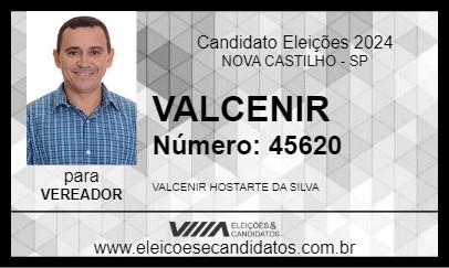 Candidato VALCENIR 2024 - NOVA CASTILHO - Eleições