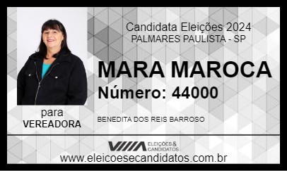 Candidato MARA MAROCA 2024 - PALMARES PAULISTA - Eleições