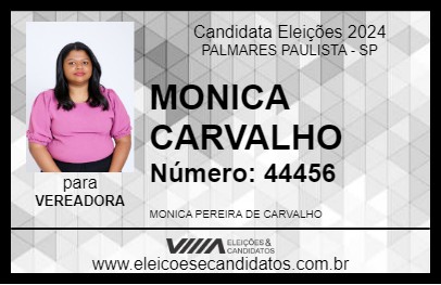 Candidato MONICA CARVALHO 2024 - PALMARES PAULISTA - Eleições