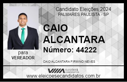 Candidato CAIO ALCANTARA 2024 - PALMARES PAULISTA - Eleições