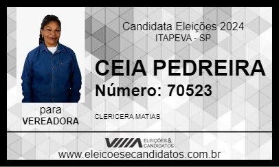 Candidato CEIA PEDREIRA 2024 - ITAPEVA - Eleições