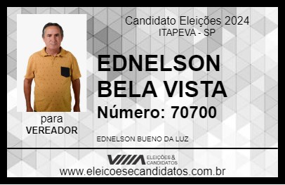 Candidato EDNELSON BELA VISTA 2024 - ITAPEVA - Eleições