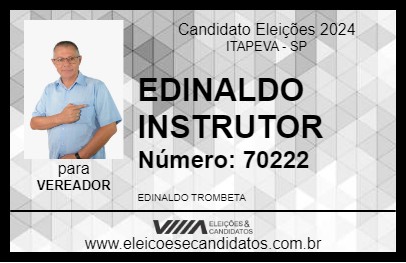 Candidato EDINALDO INSTRUTOR 2024 - ITAPEVA - Eleições