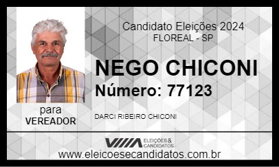 Candidato NEGO CHICONI 2024 - FLOREAL - Eleições