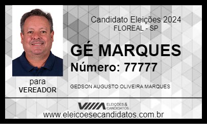 Candidato GÉ MARQUES 2024 - FLOREAL - Eleições