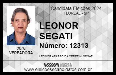 Candidato LEONOR SEGATI 2024 - FLOREAL - Eleições