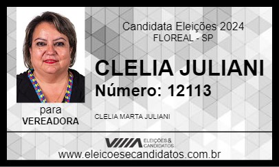 Candidato CLELIA JULIANI 2024 - FLOREAL - Eleições