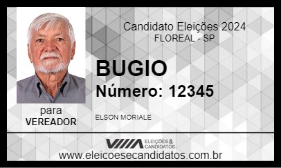 Candidato BUGIO 2024 - FLOREAL - Eleições