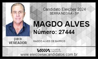 Candidato MAGDO ALVES 2024 - SERRA NEGRA - Eleições