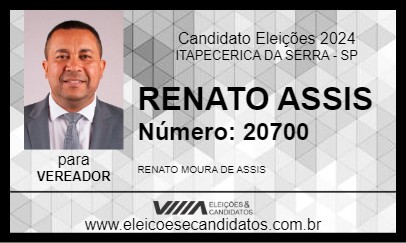 Candidato RENATO ASSIS 2024 - ITAPECERICA DA SERRA - Eleições