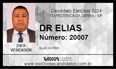 Candidato DR ELIAS 2024 - ITAPECERICA DA SERRA - Eleições