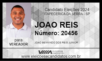 Candidato JOÃO REIS JUNINHO 2024 - ITAPECERICA DA SERRA - Eleições