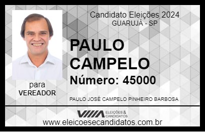 Candidato PAULO CAMPELO 2024 - GUARUJÁ - Eleições