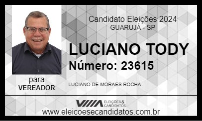 Candidato LUCIANO TODY 2024 - GUARUJÁ - Eleições