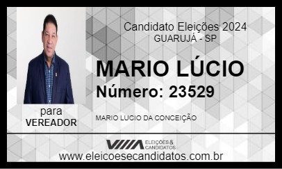 Candidato MARIO LÚCIO 2024 - GUARUJÁ - Eleições