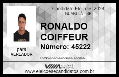 Candidato RONALDO COIFFEUR 2024 - GUARUJÁ - Eleições