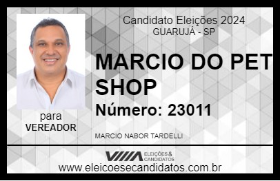 Candidato MARCIO DO PET SHOP 2024 - GUARUJÁ - Eleições