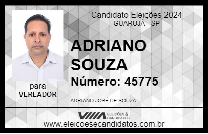 Candidato ADRIANO SOUZA  2024 - GUARUJÁ - Eleições