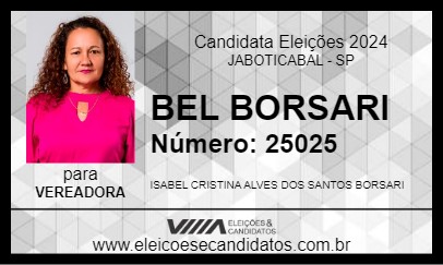 Candidato BEL BORSARI 2024 - JABOTICABAL - Eleições