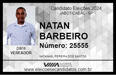 Candidato NATAN BARBEIRO 2024 - JABOTICABAL - Eleições