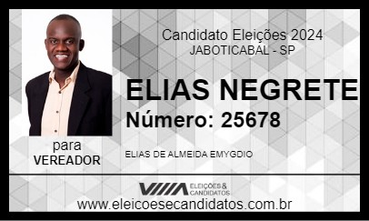 Candidato ELIAS NEGRETE 2024 - JABOTICABAL - Eleições