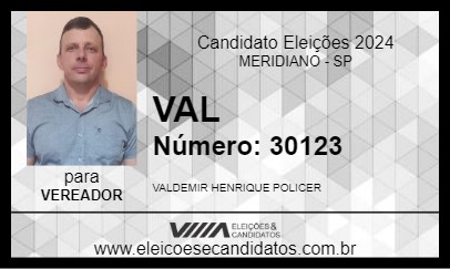 Candidato VAL 2024 - MERIDIANO - Eleições