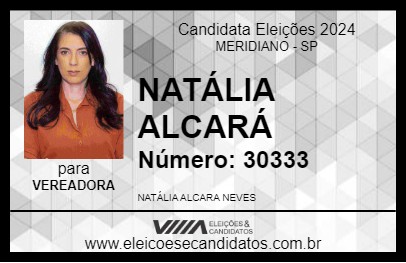 Candidato NATÁLIA ALCARÁ 2024 - MERIDIANO - Eleições