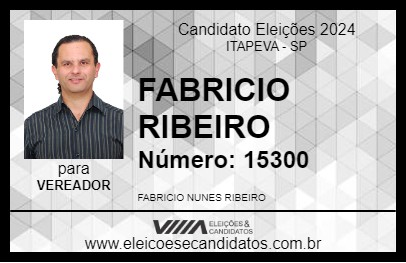 Candidato FABRICIO RIBEIRO 2024 - ITAPEVA - Eleições