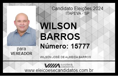 Candidato WILSON BARROS 2024 - ITAPEVA - Eleições