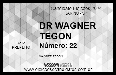 Candidato DR WAGNER TEGON 2024 - JARINU - Eleições