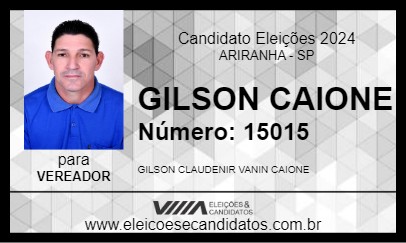 Candidato GILSON CAIONE 2024 - ARIRANHA - Eleições