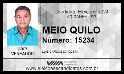 Candidato MEIO QUILO 2024 - ARIRANHA - Eleições