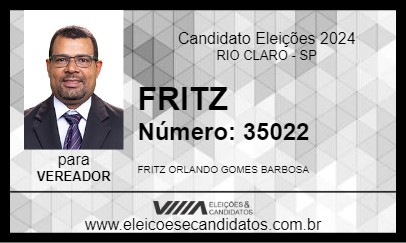 Candidato FRITZ 2024 - RIO CLARO - Eleições