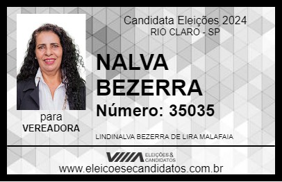 Candidato NALVA BEZERRA 2024 - RIO CLARO - Eleições