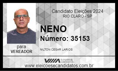 Candidato NENO 2024 - RIO CLARO - Eleições