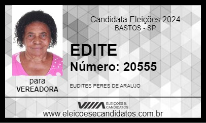 Candidato EDITE 2024 - BASTOS - Eleições