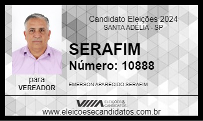 Candidato SERAFIM 2024 - SANTA ADÉLIA - Eleições