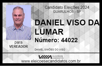 Candidato DANIEL VISO DA LUMAR 2024 - GUARULHOS - Eleições