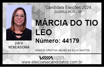 Candidato MÁRCIA DO TIO LÉO  2024 - GUARULHOS - Eleições