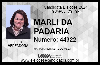 Candidato MARLI DA PADARIA  2024 - GUARULHOS - Eleições